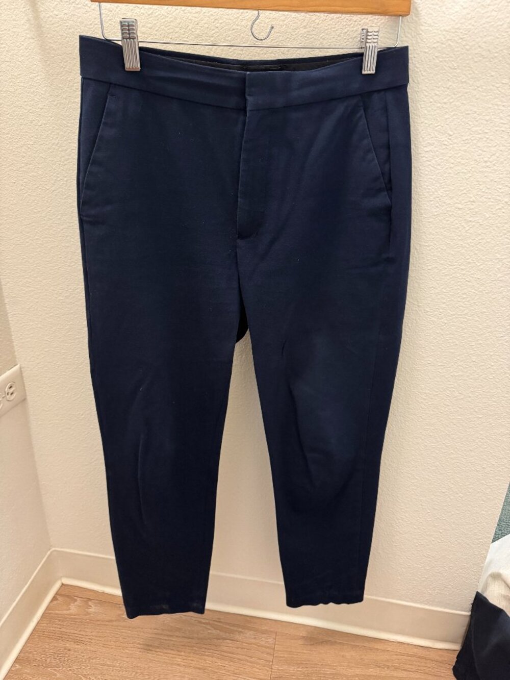 Banana Republic Navy Blue Slime Ankle Pants